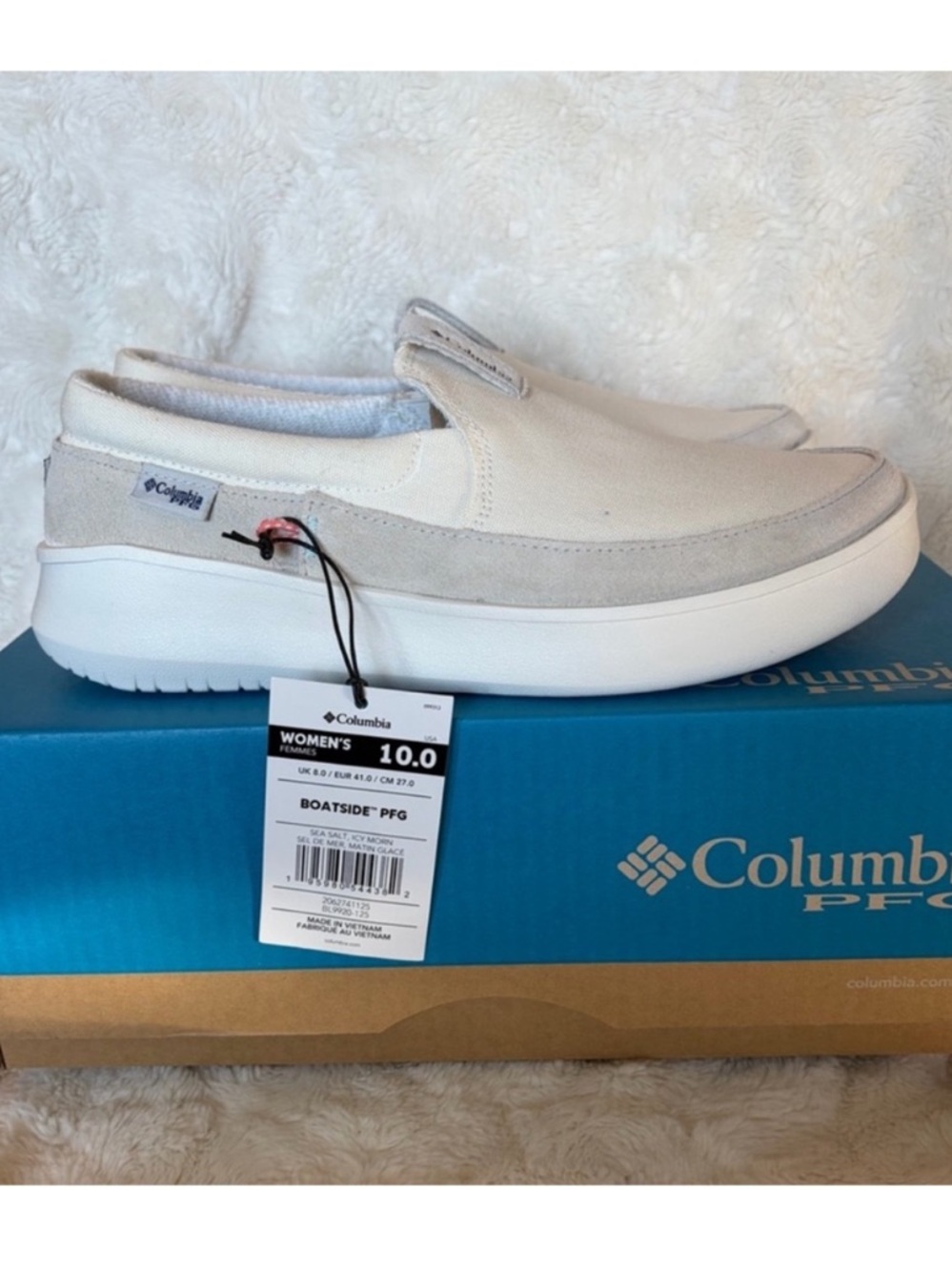✨$30 thru 6/30✨NWT•Columbia Women's PFG Boatside Shoe | Sea Salt | 10